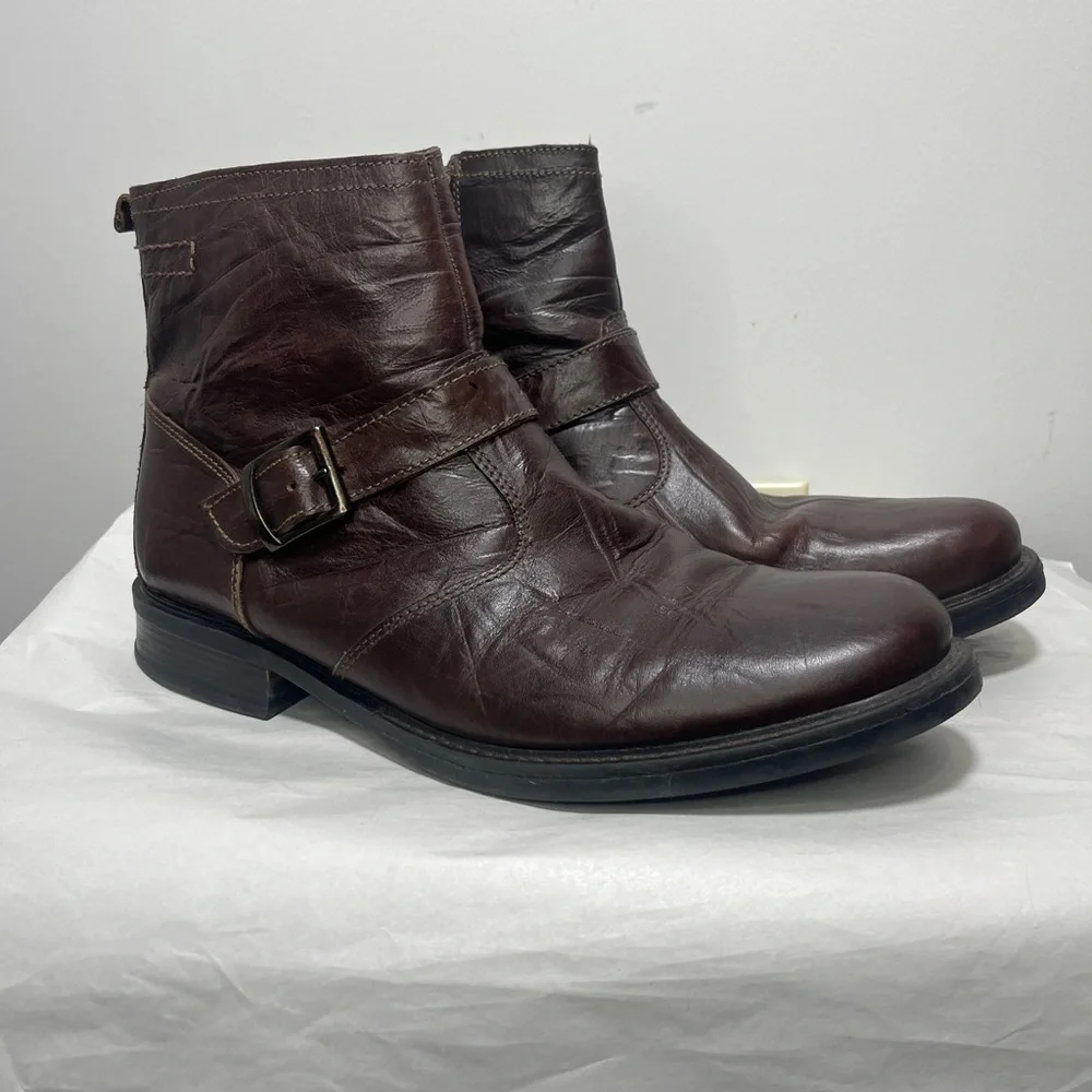 Venturini for Men Pisa Chukka Leather Boot Sz 11.5 EUC Chocolate Brown